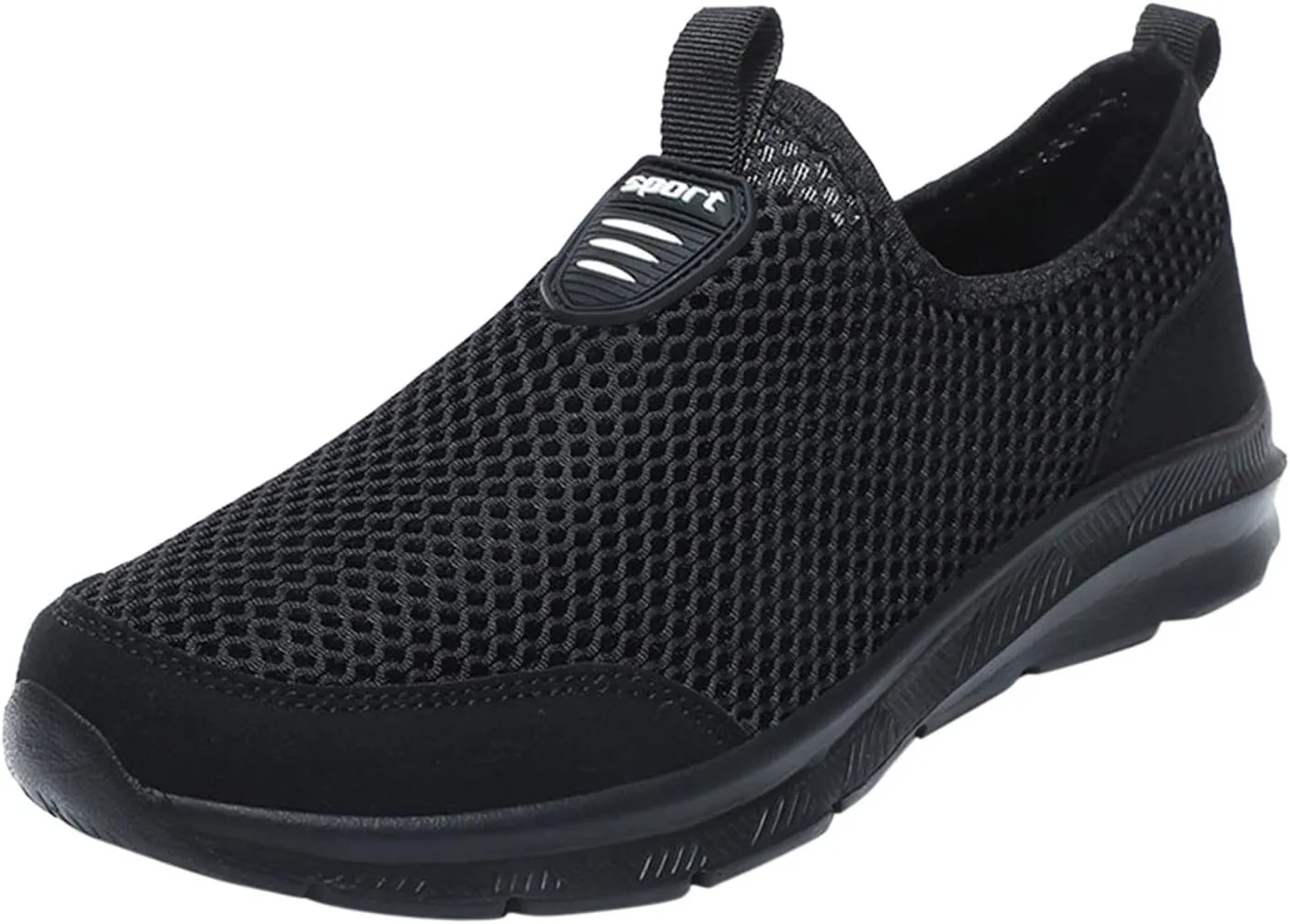 Women's Fashion Sneaker Mesh Slip On Black Non Slip Shoes for Women Comfortable Mens White Running Shoes Womens Loafer Flat Non Slip Sneakers for Women