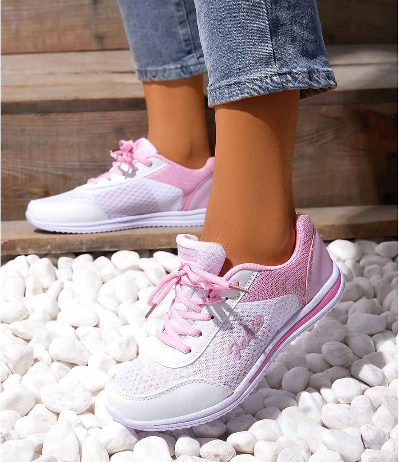 Women's Fashion Sneaker Mesh Slip On Black Non Slip Shoes for Women Comfortable Orange Tennis Shoes for Women Black Loafers Shoes Women Leather Sneakers