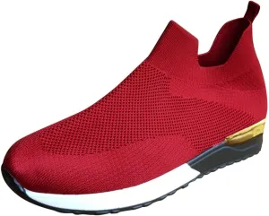 Women's Fashion Sneaker Mesh Slip On Black Non Slip Shoes for Women Comfortable Walking Shoes for Men Wide Width Black Platform Loafers Women Sock Sneakers Women