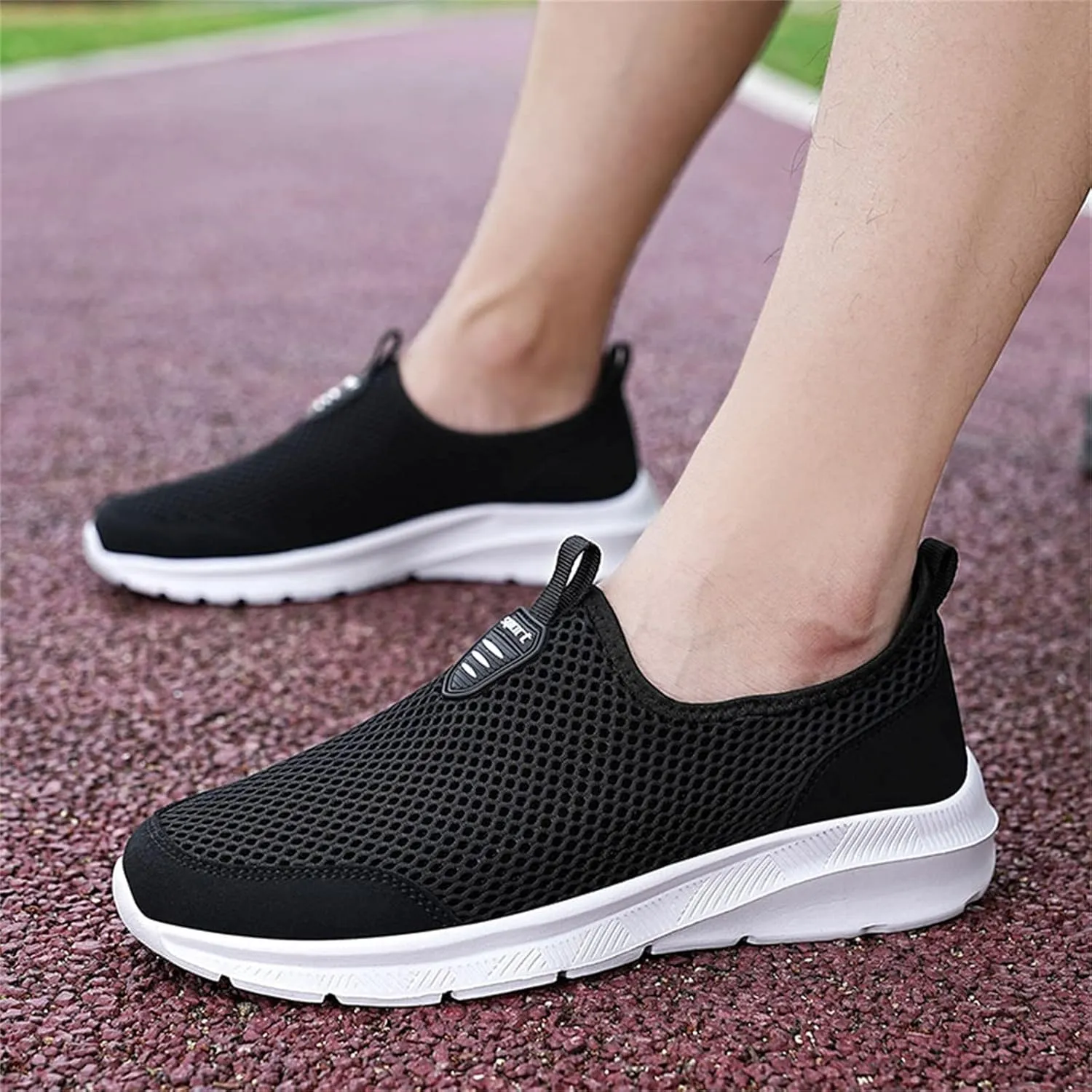 Women's Fashion Sneaker Non Slip Work Wide Comfortable Slip Resistant Work Shoes Slip On Walking Shoes for Women Womens Comfortable Loafers Mens Walking Sneakers