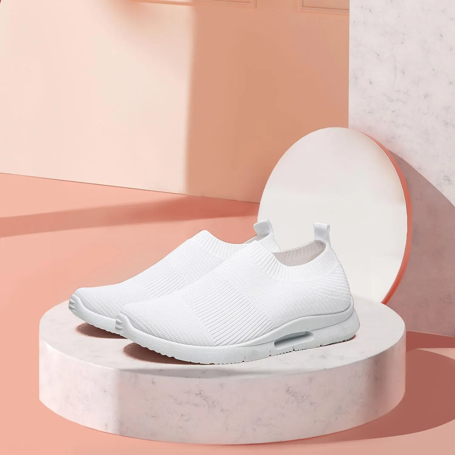 Women's Fashion Sneakers Lace Up Breathable Casual Waking Shoes Tennis Shoes Men Woman Loafers Shoes Slip On White Chunky Sneakers for Women