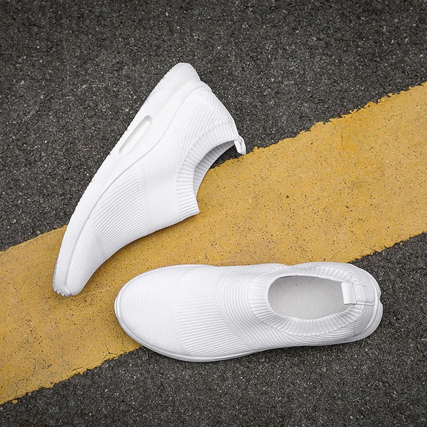 Women's Fashion Sneakers Lace Up Breathable Casual Waking Shoes Tennis Shoes Men Woman Loafers Shoes Slip On White Chunky Sneakers for Women