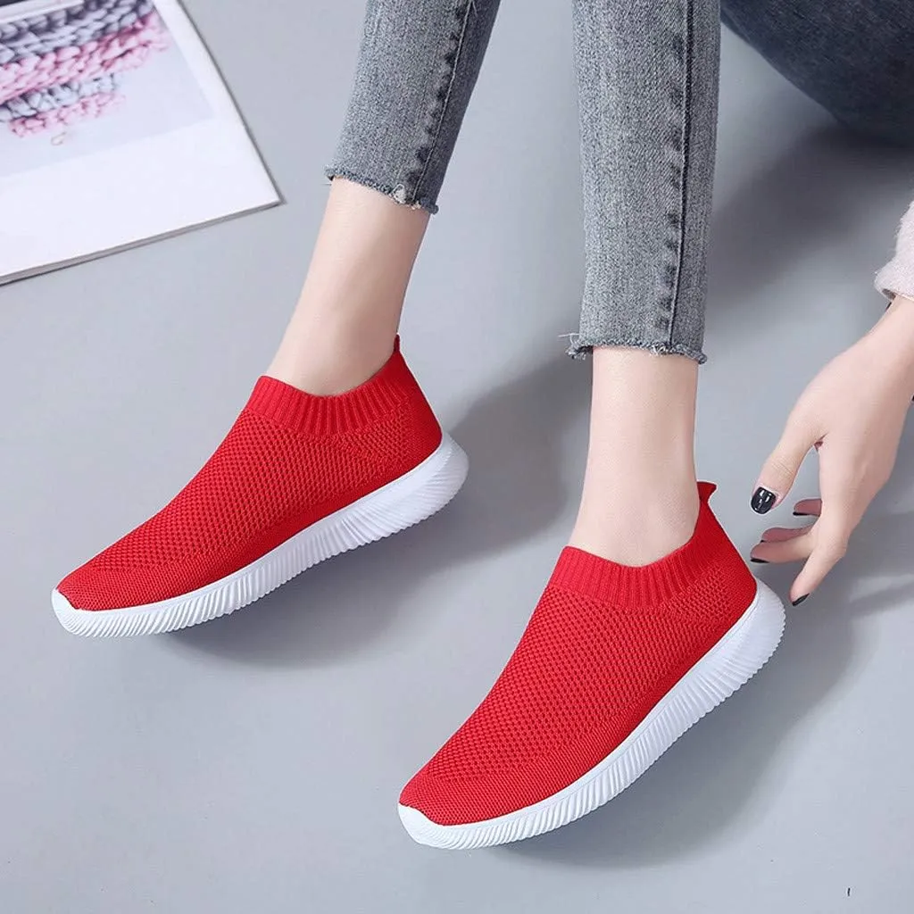 Women's Lightweight Slip On Walking Running Shoes Womens Running Shoes Winter Women Shoes Casual Casual Sneakers Steel Toe Tennis Shoe White Loafers