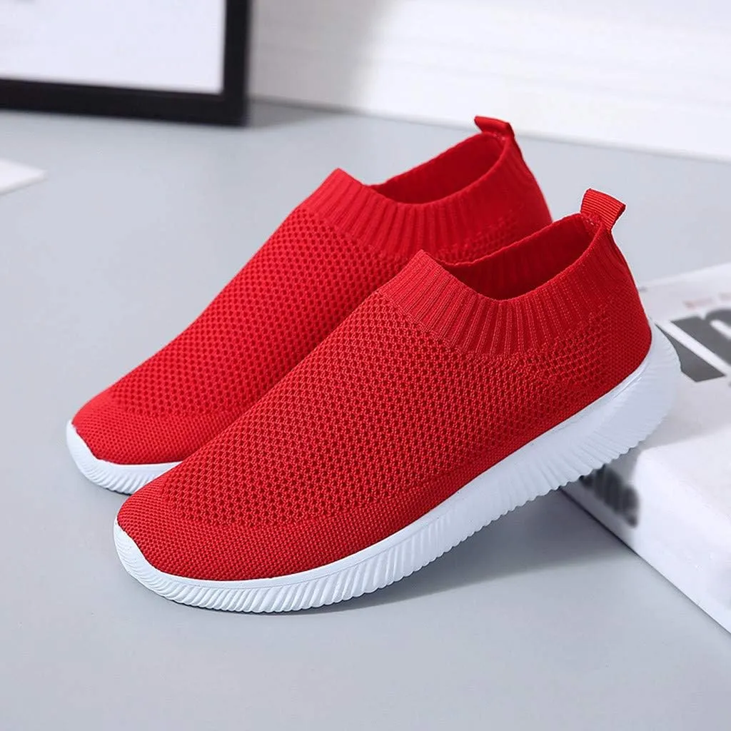 Women's Lightweight Slip On Walking Running Shoes Womens Running Shoes Winter Women Shoes Casual Casual Sneakers Steel Toe Tennis Shoe White Loafers