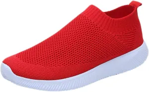 Women's Lightweight Slip On Walking Running Shoes Womens Running Shoes Winter Women Shoes Casual Casual Sneakers Steel Toe Tennis Shoe White Loafers