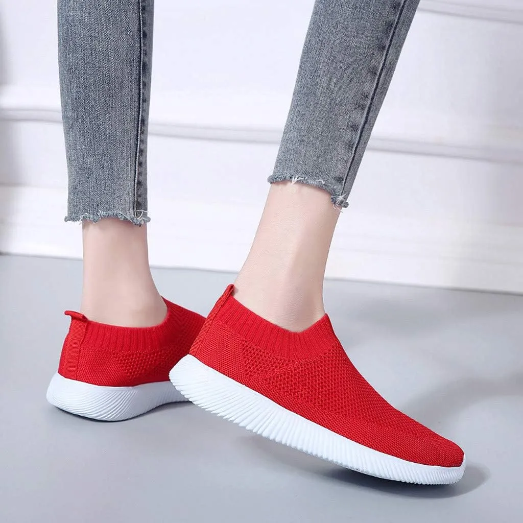 Women's Lightweight Slip On Walking Running Shoes Womens Running Shoes Winter Women Shoes Casual Casual Sneakers Steel Toe Tennis Shoe White Loafers