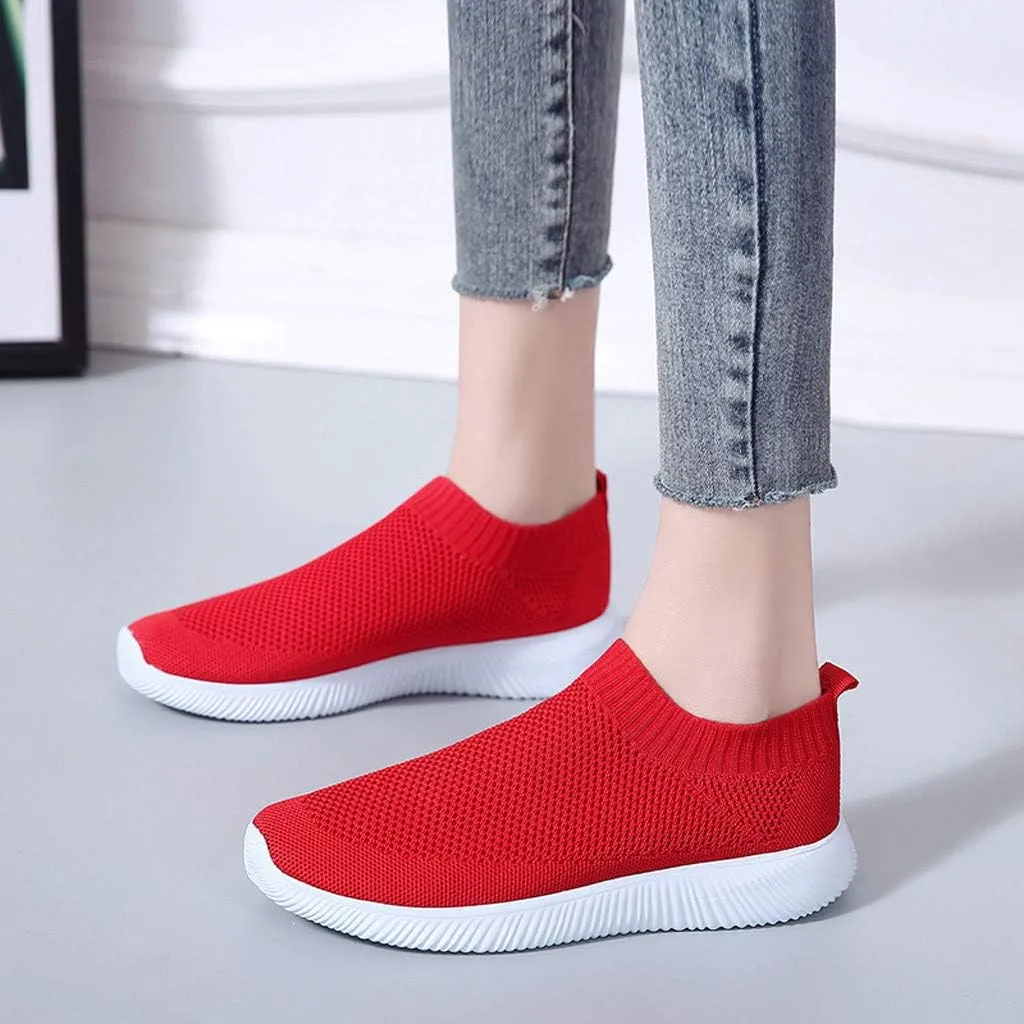 Women's Lightweight Slip On Walking Running Shoes Womens Running Shoes Winter Women Shoes Casual Casual Sneakers Steel Toe Tennis Shoe White Loafers
