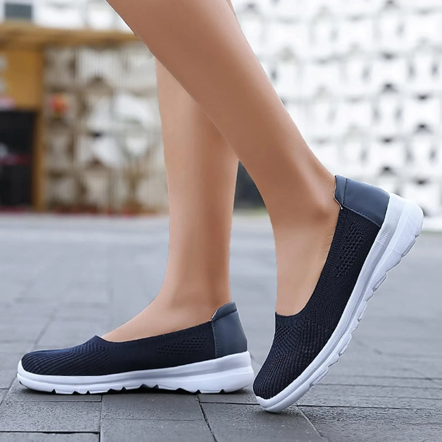 Womens Orthopedic Casual Loafers Slip On Walking Shoes with Arch Support Comfortable Sneakers Plantar Fasciitis Relief Foot Heel Pain Diabetic