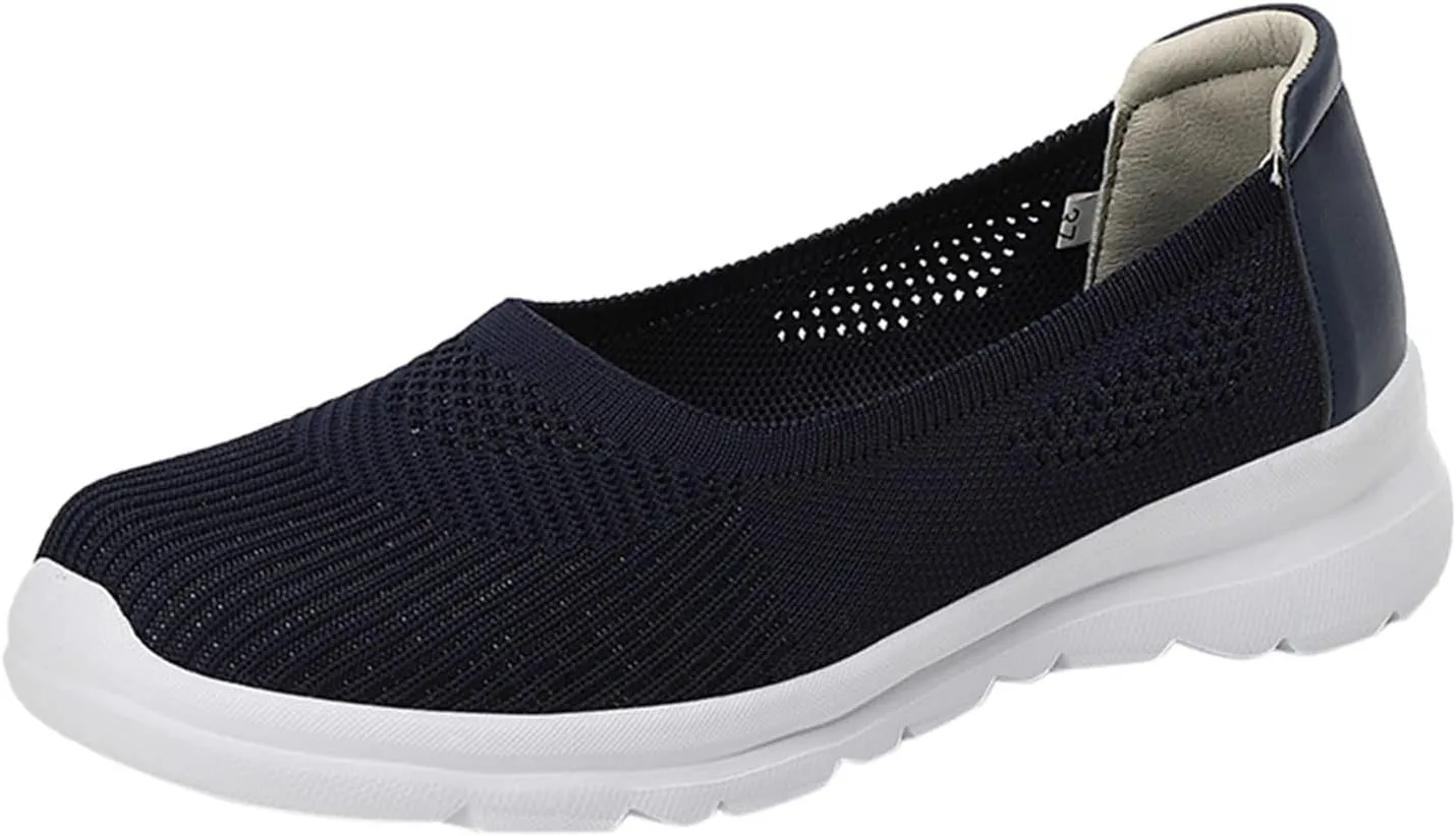 Womens Orthopedic Casual Loafers Slip On Walking Shoes with Arch Support Comfortable Sneakers Plantar Fasciitis Relief Foot Heel Pain Diabetic