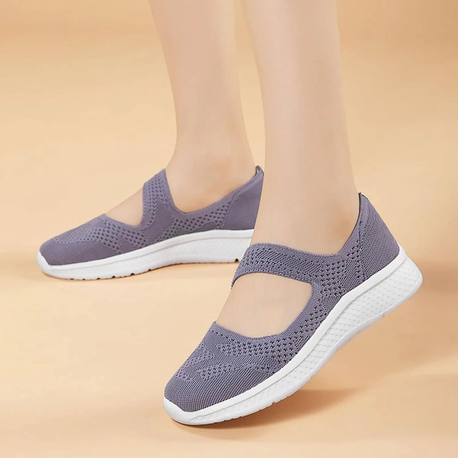Womens Orthopedic Diabetic Shoes Slip On Walking Sneakers with Arch Support Comfortable Casual Loafers Plantar Fasciitis Relief Foot Heel Pain