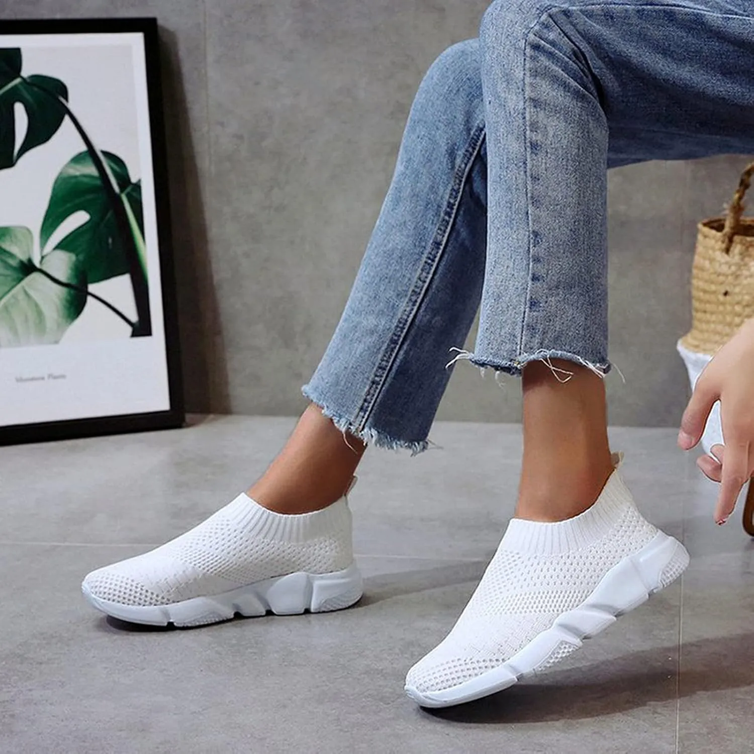 Womens Platform Sneakers Black and White Zapatos Ortopedicos De Mujer para Espuelon Gym Shoes Fashion Platform Sneakers for Women 2023 Women's Slip On Shoes Wide Toe