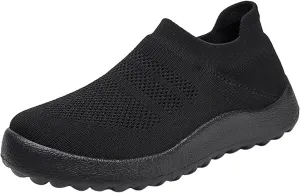 Womens Slip on Walking Shoes Comfort Lightweight Mens Dress Shoes Jogging Brown Casual Shoes Wedge Sneakers Brown Tennis Shoe Cross Trainer Shoe