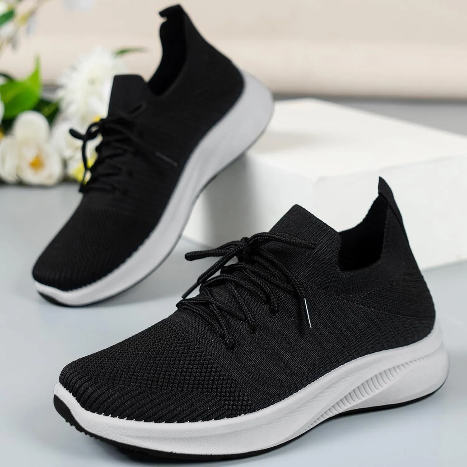 Womens Sneakers Platform Orthopedic Shoes for Women Dressy Wedge Black Sneakers for Women Size 7 Womens White Sneakers Casual Platform Tenis para Mujer De Trabajo Antideslizantes
