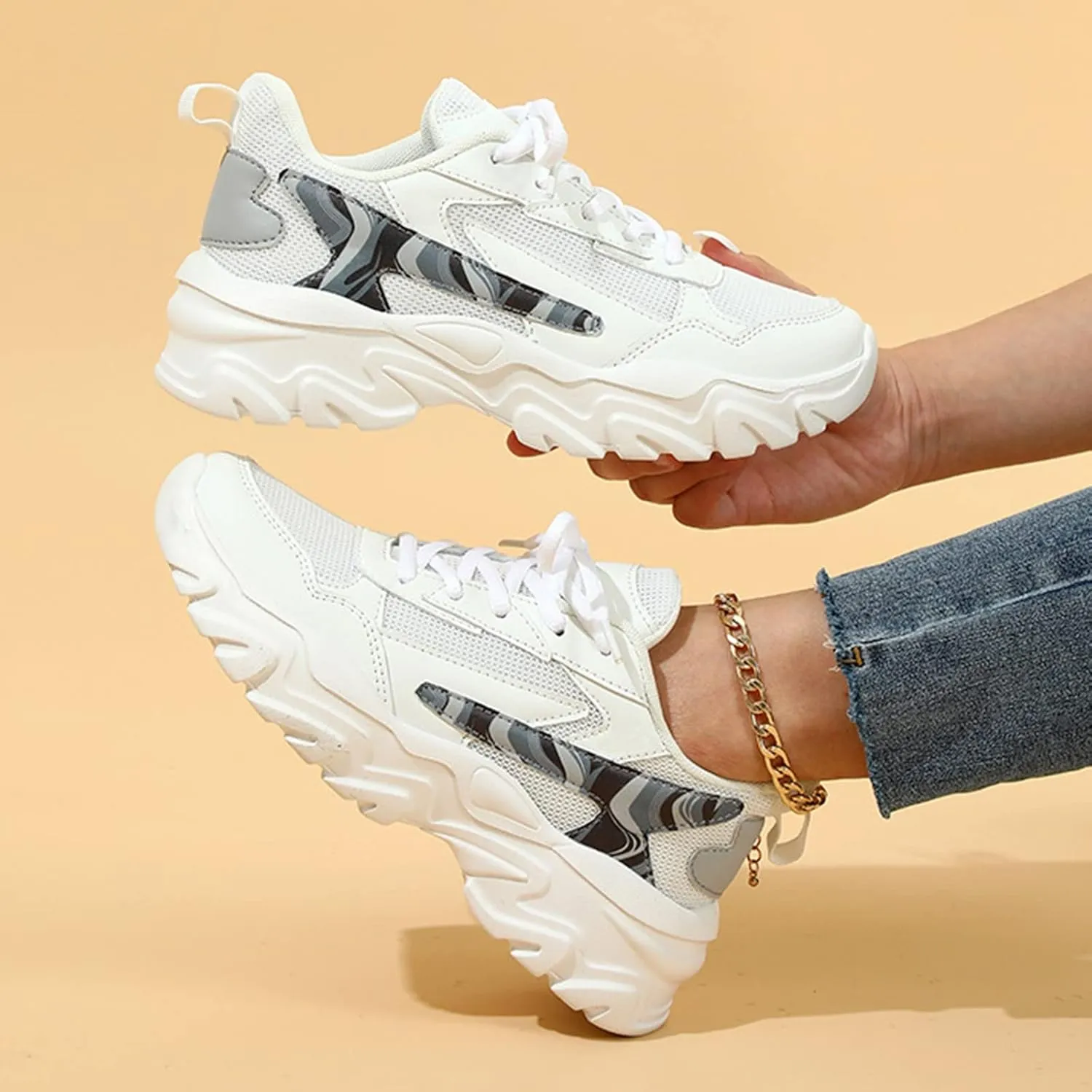 Women's Sneakers Wide Width Walking Shoes Women Comfort Wide Width Womens Slip On Sneakers Sneakers for Women Slip Ons Zapatos Antideslizantes para Mujer De Cocina