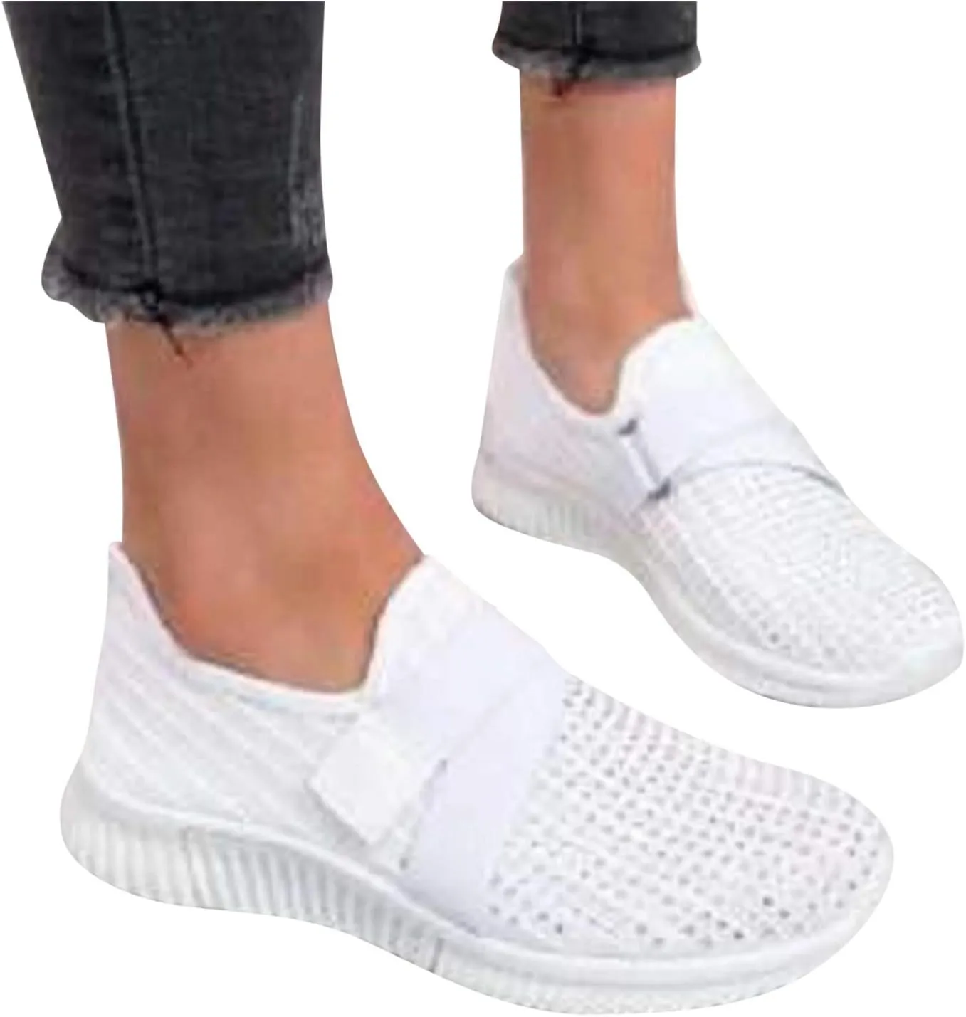 Women's Sneakers with Arch Support Slip On Wide Width Ortho Arch Support Sneakers for Women Walking Shoes Womens Wide Shoes Dressy Casual Womens Black Sneakers Cute Comfy Work Shoes for Women