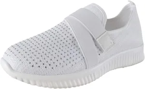 Women's Sneakers with Arch Support Slip On Wide Width Ortho Arch Support Sneakers for Women Walking Shoes Womens Wide Shoes Dressy Casual Womens Black Sneakers Cute Comfy Work Shoes for Women