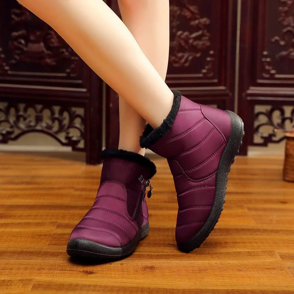 Womens Snow Boots Black Sporty Slip Ons for Ladies Boots Snow Boots for Women Winter Boot with Comfort Shoes for Snow for Women Womens Tennis Shoes Mens Winter Booties