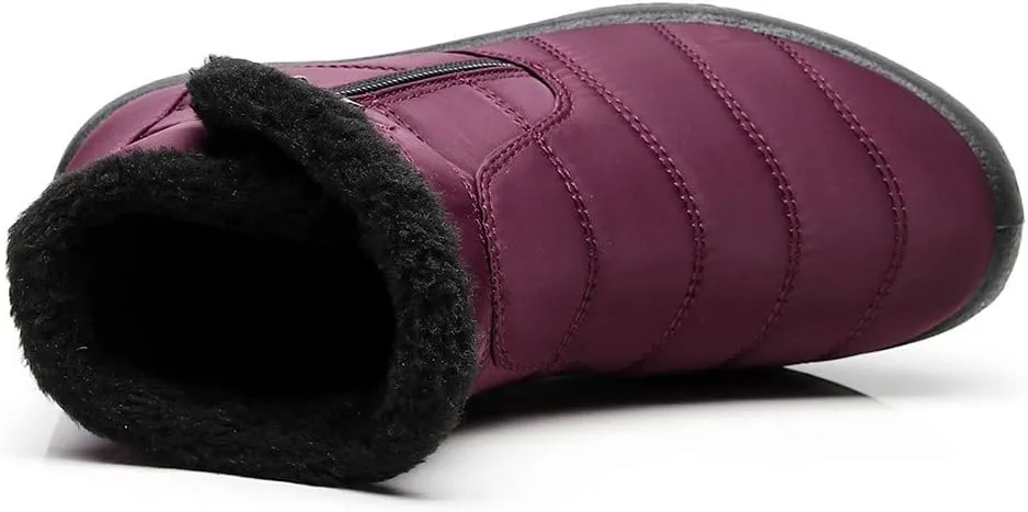 Womens Snow Boots Black Sporty Slip Ons for Ladies Boots Snow Boots for Women Winter Boot with Comfort Shoes for Snow for Women Womens Tennis Shoes Mens Winter Booties