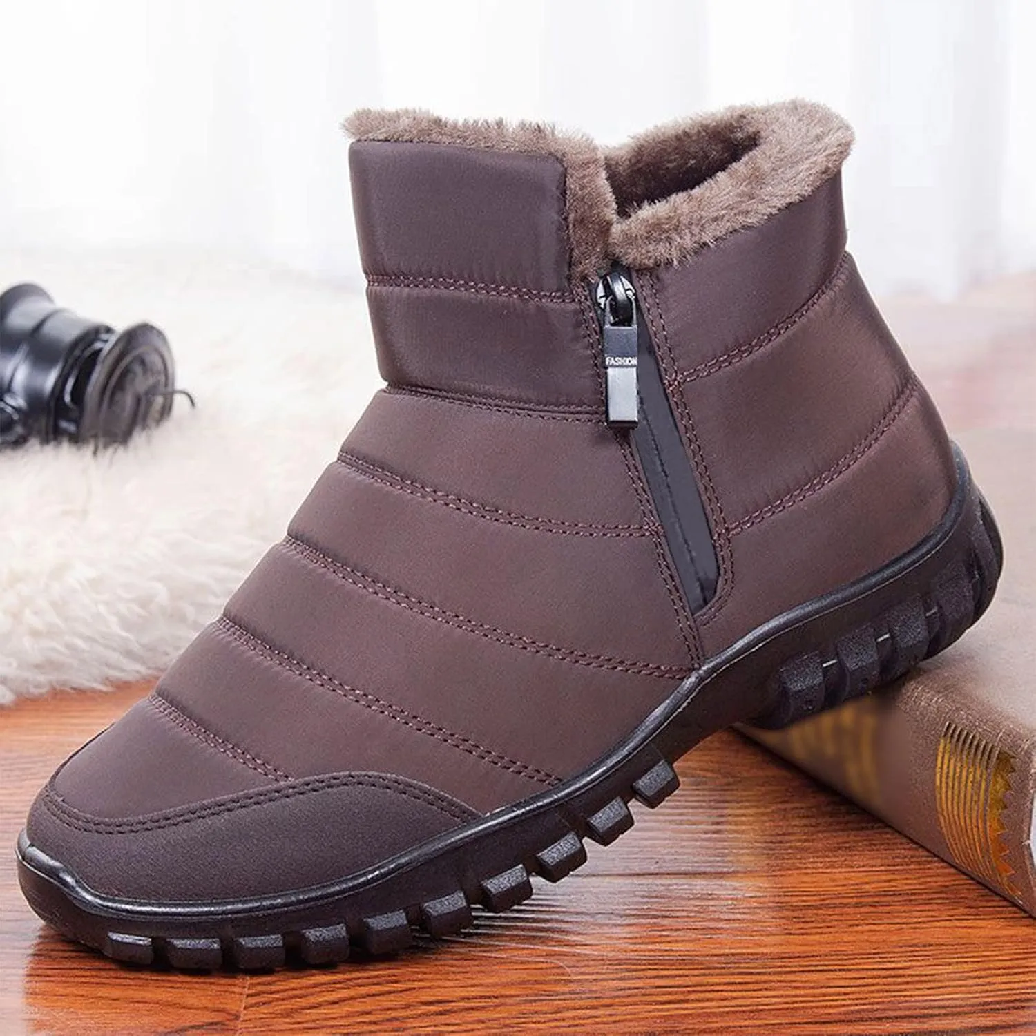 Womens Snow Boots Black Sporty Slip Ons for Ladies Boots Snow Boots for Women Winter Boot with Comfort Shoes for Snow for Women Womens Tennis Shoes Mens Winter Booties