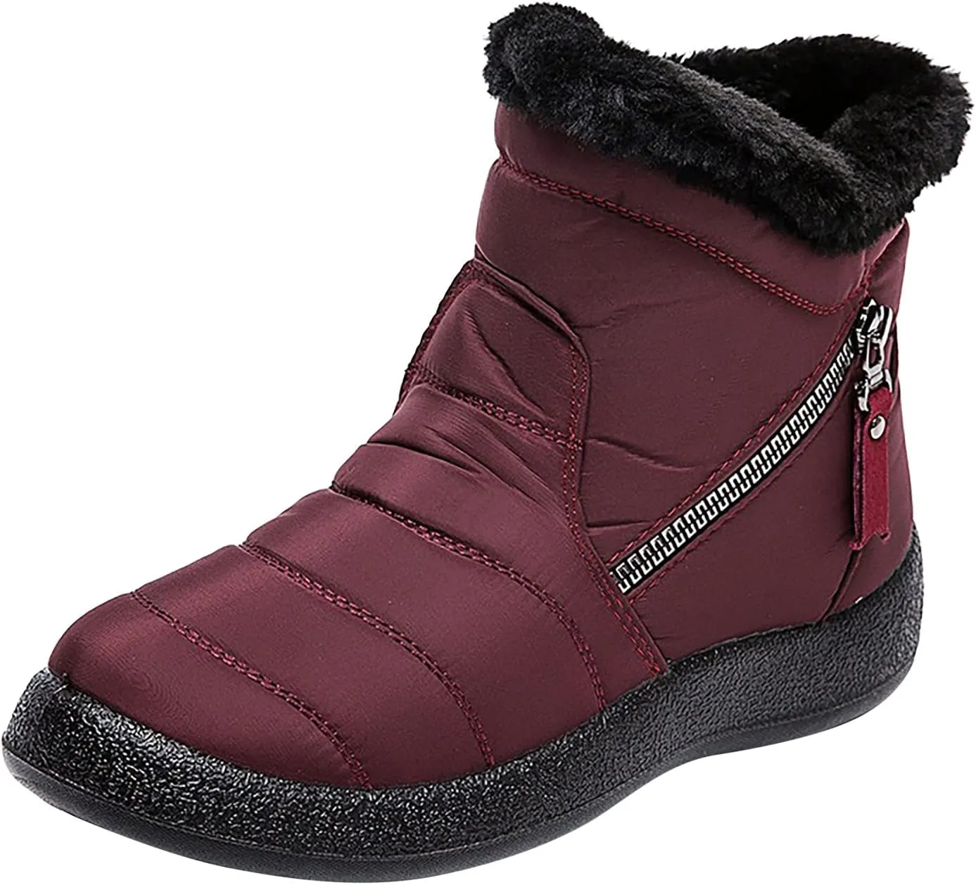 Womens Snow Boots Slip On Winter Boots for Ladies 2024 Womens Snow Boots Winter Fur Lined Ankle Boot Winter Boot for Elderly Women Wide Calf Boots for Women Mens Snow Booties