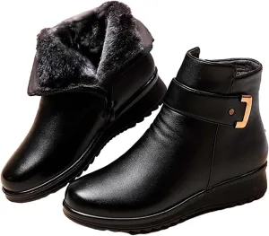 Women's Snow Boots with Heels Women's Fleece Lined Snow Boots Womens Snow Boots Winter Warm Booties Snow Shoe Boot for Women Cowboy Boots for Men Mens Winter Booties