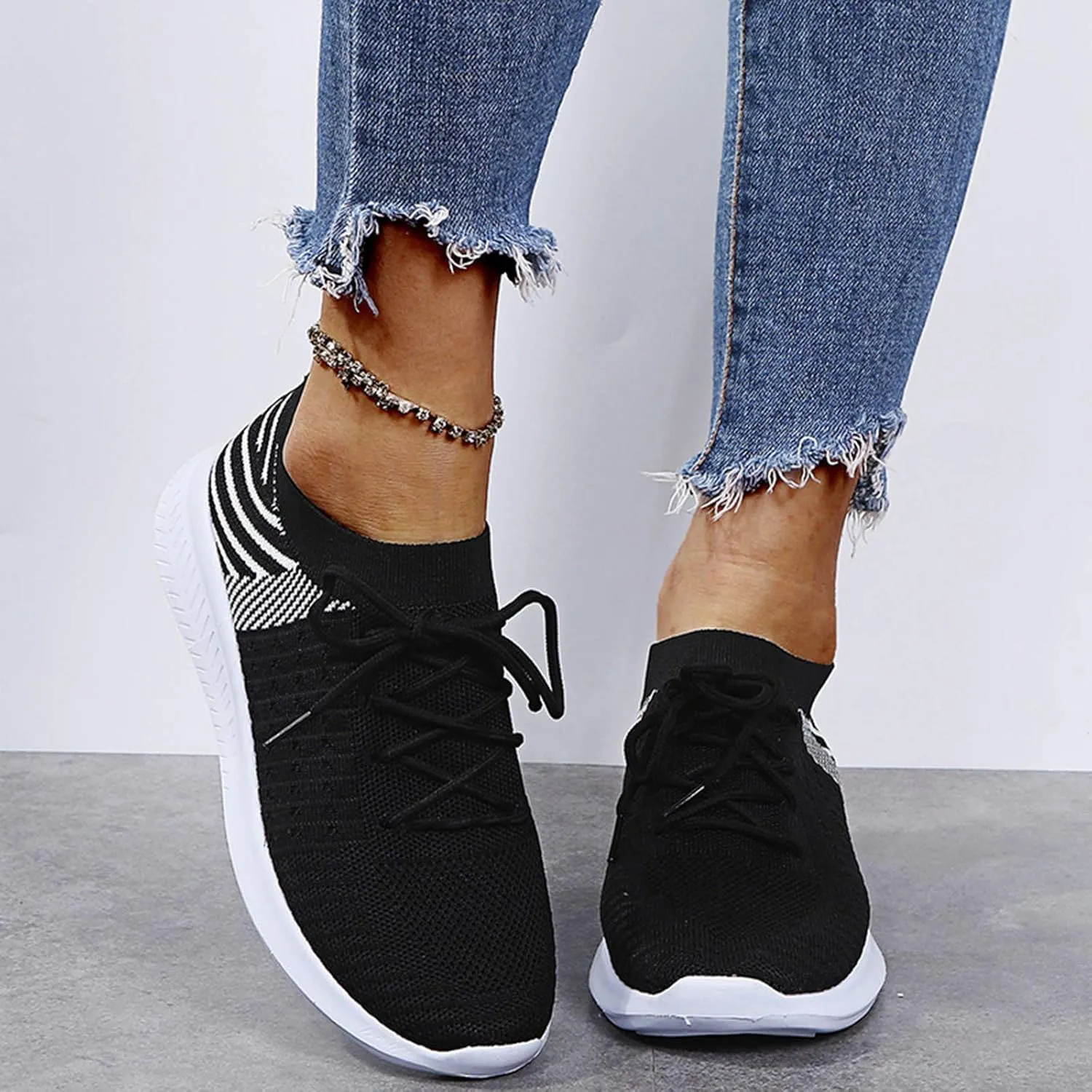 Womens Trail Running Shoes Size 11 Wide Womens Non Slip Work Shoes Wide Width Black Dressy Flats Shoes Women Womens Platform Sneakers Fashion Slip On Walking Shoes Women Black