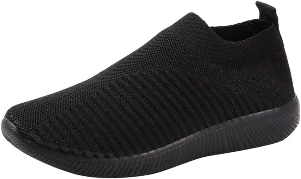 Women's Walking Shoes Cushion Comfortable Breeze Shoes Tennis Shoes Womens Boots Casual Work Shoes Platform Sneakers Slip On Tennis Shoe White Loafers