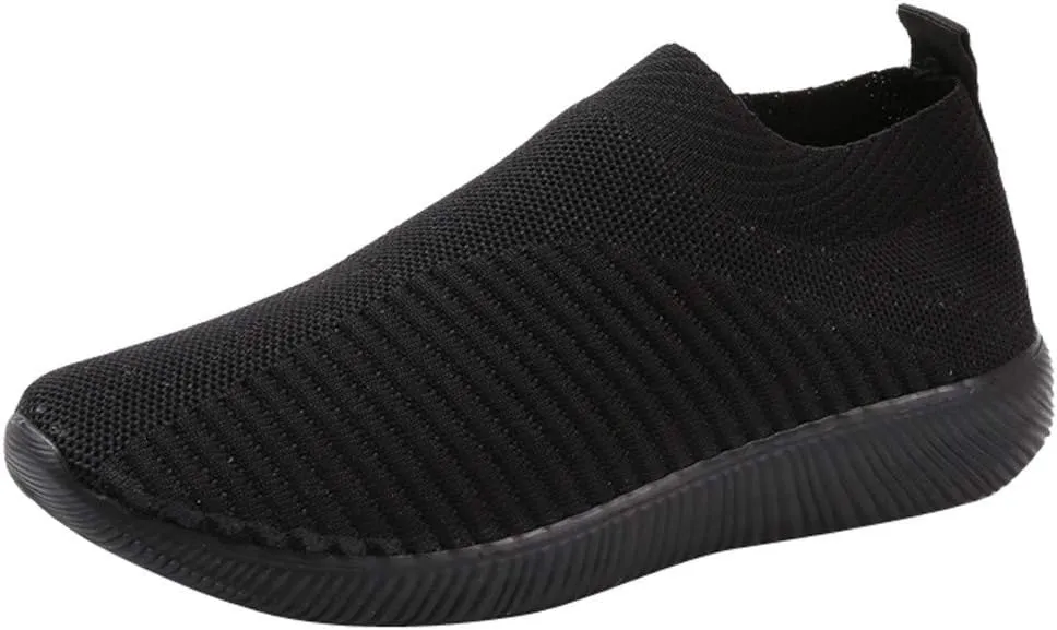 Women's Walking Shoes Cushion Comfortable Breeze Shoes Tennis Shoes Womens Boots Casual Work Shoes Platform Sneakers Slip On Tennis Shoe White Loafers