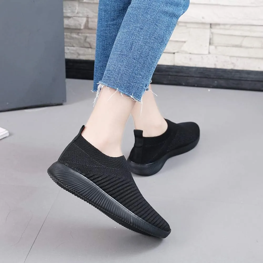 Women's Walking Shoes Cushion Comfortable Breeze Shoes Tennis Shoes Womens Boots Casual Work Shoes Platform Sneakers Slip On Tennis Shoe White Loafers