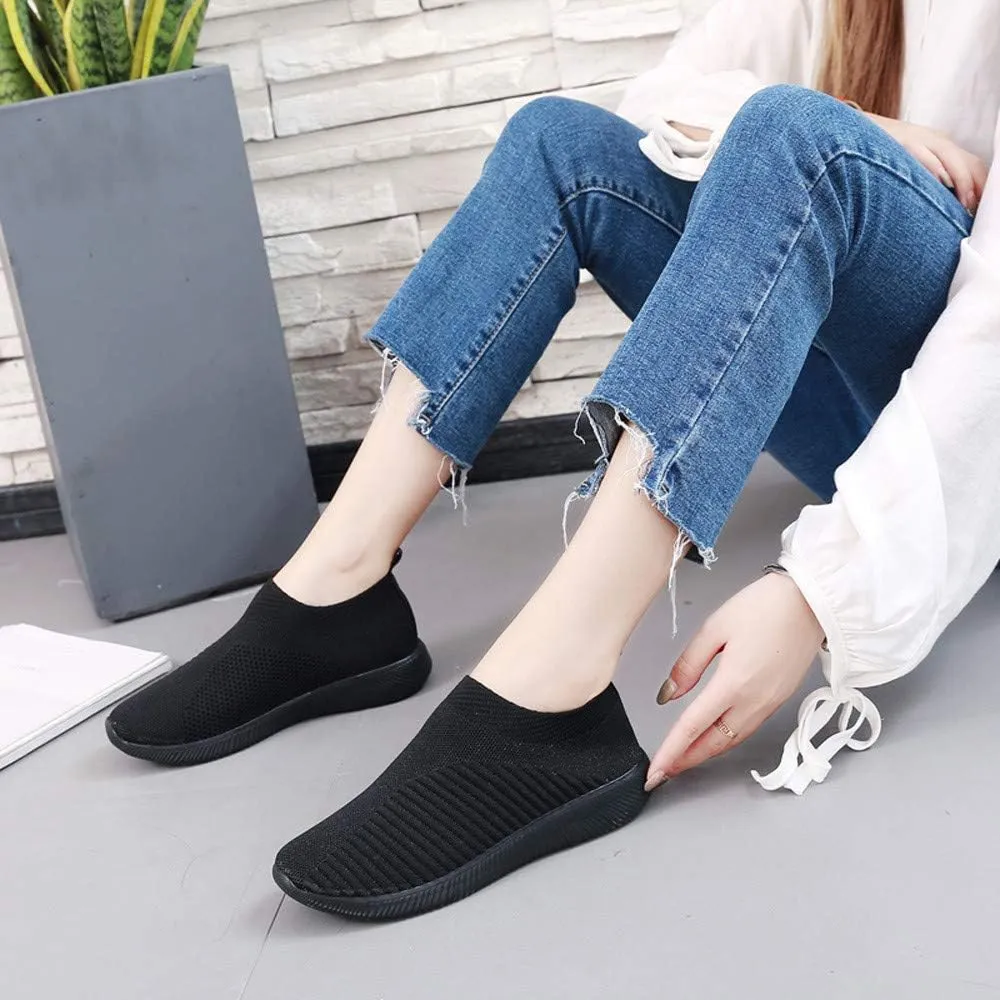 Women's Walking Shoes Cushion Comfortable Breeze Shoes Tennis Shoes Womens Boots Casual Work Shoes Platform Sneakers Slip On Tennis Shoe White Loafers