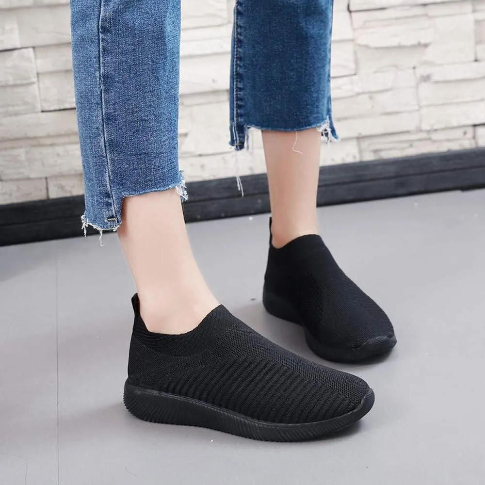 Women's Walking Shoes Cushion Comfortable Breeze Shoes Tennis Shoes Womens Boots Casual Work Shoes Platform Sneakers Slip On Tennis Shoe White Loafers