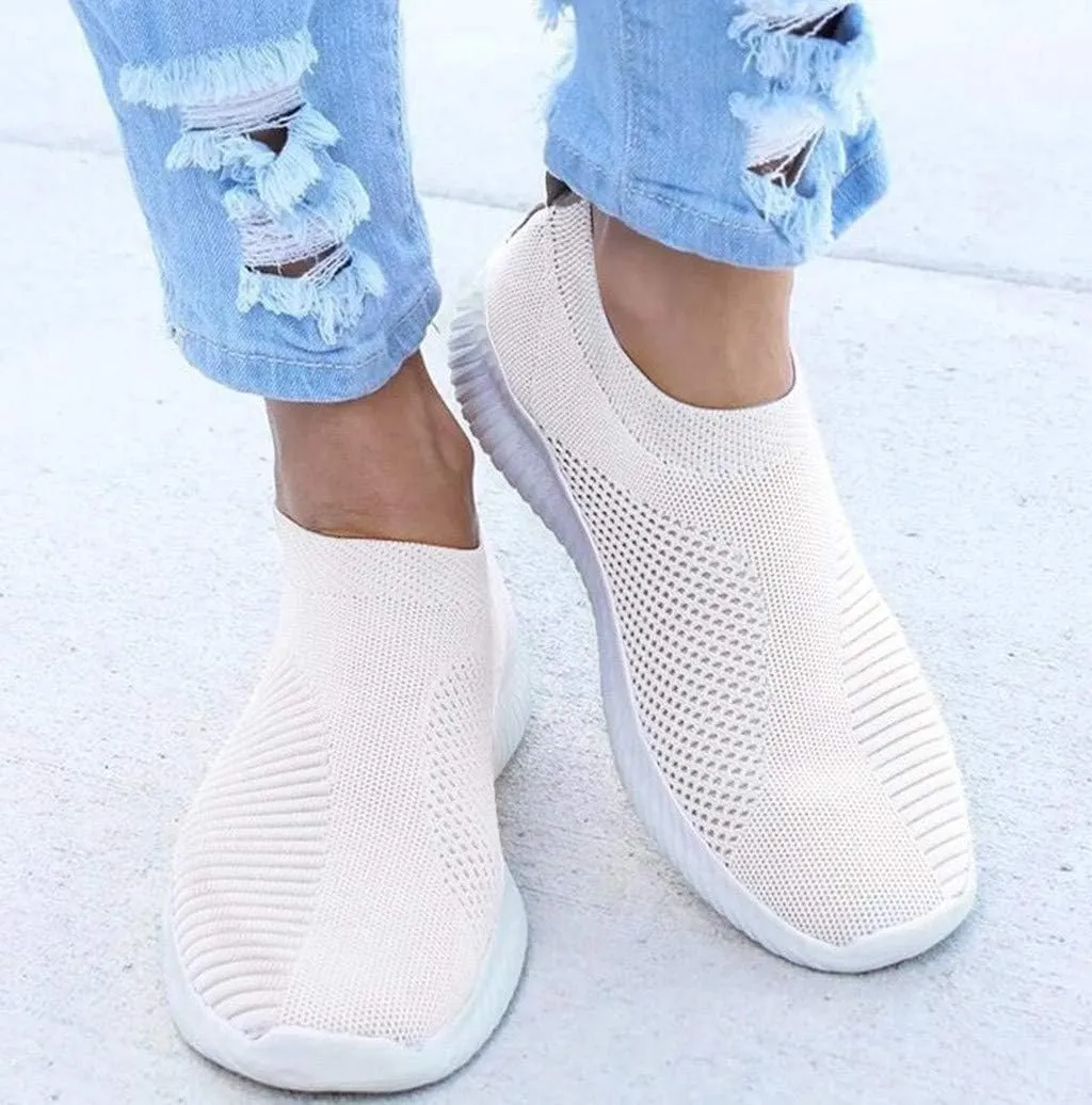 Womens White Platform Sneakers Low Top Platform Shoes Business Casual Shoes Women Woman Loafers Shoes White Leather Slip On Sneakers for Women