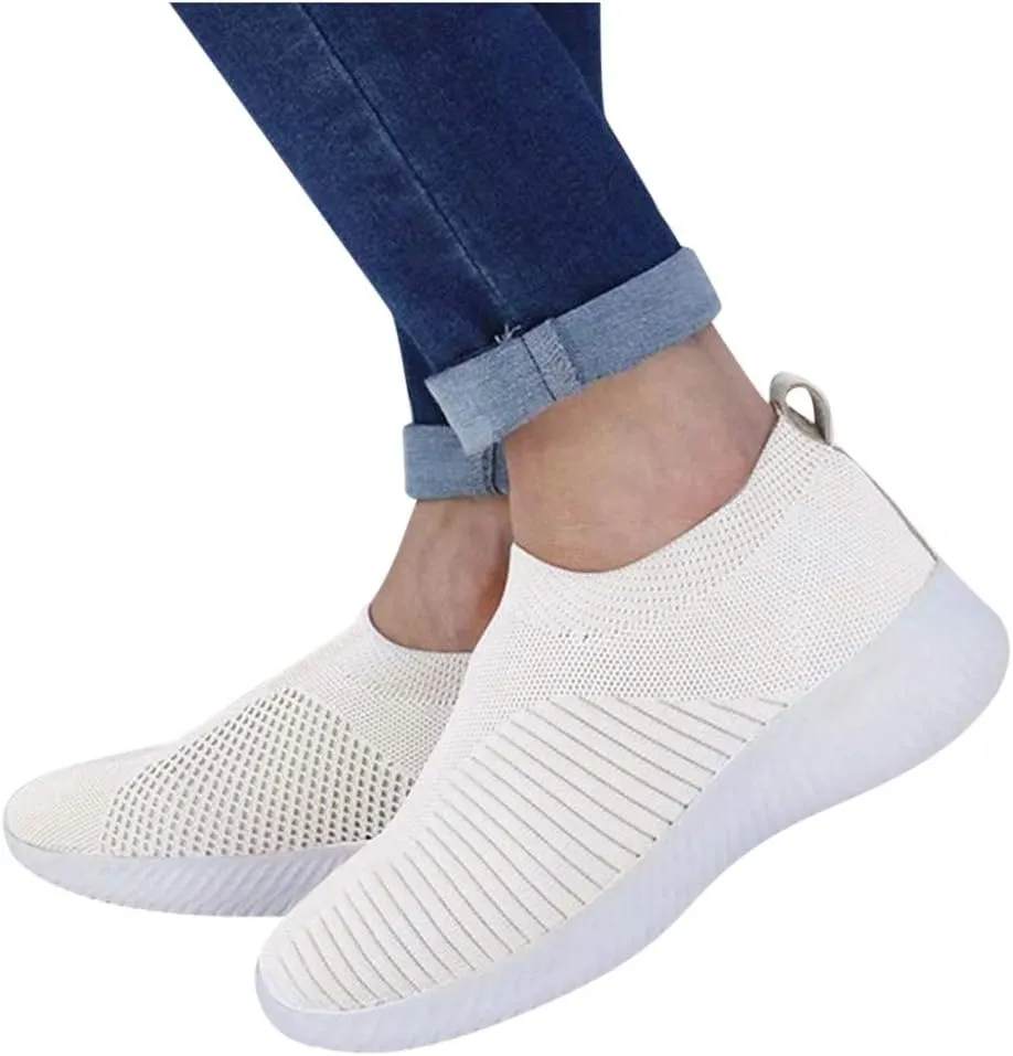 Womens White Platform Sneakers Low Top Platform Shoes Business Casual Shoes Women Woman Loafers Shoes White Leather Slip On Sneakers for Women