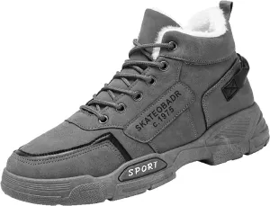 Work Boots for Men Composite Hiking Sneakers Zip Up Fur Lined Women's Safety Toe Shoes Insulated Waterproof Work Shoes Non-Slip Hike Grounded Footwear